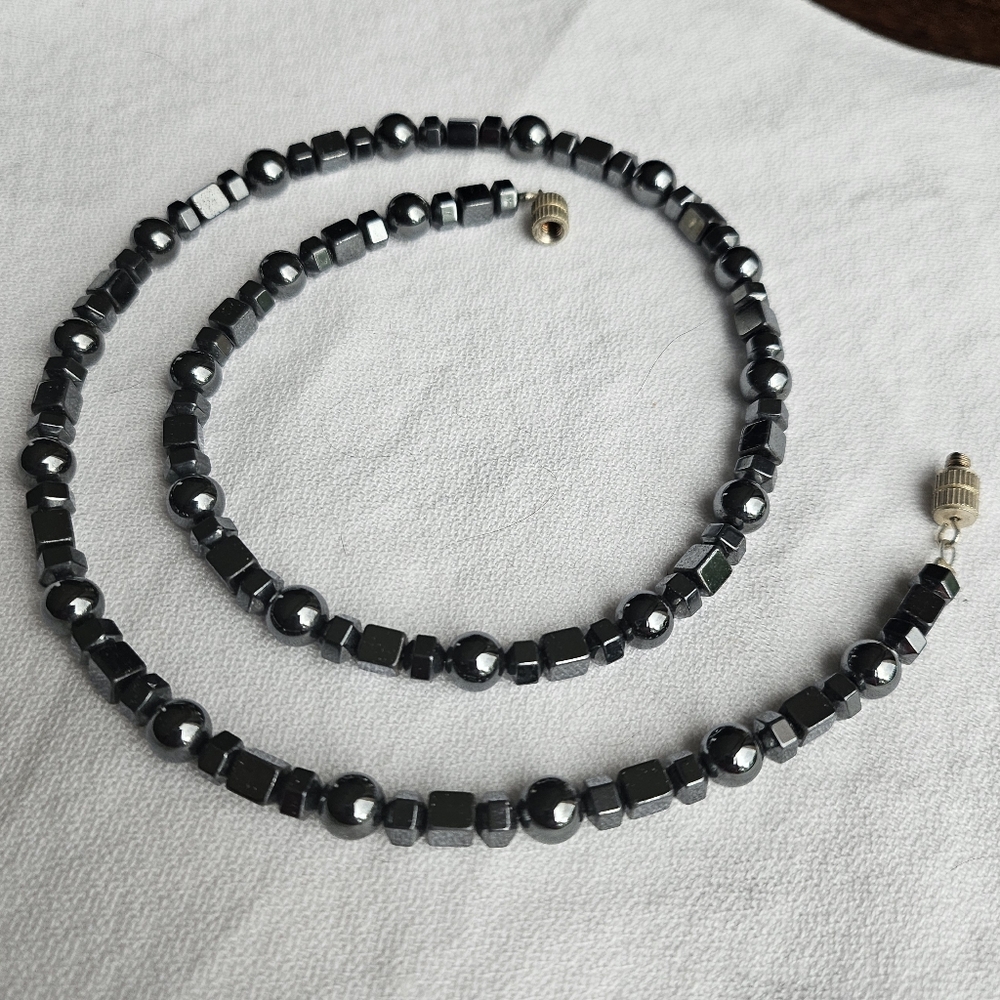 Fun Sparkly Hematite Beaded Necklace